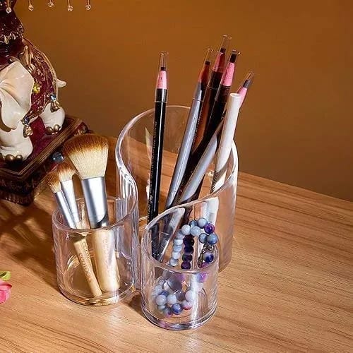 Acrylic Cosmetic Organizer Box S Shape Makeup Brush Holder